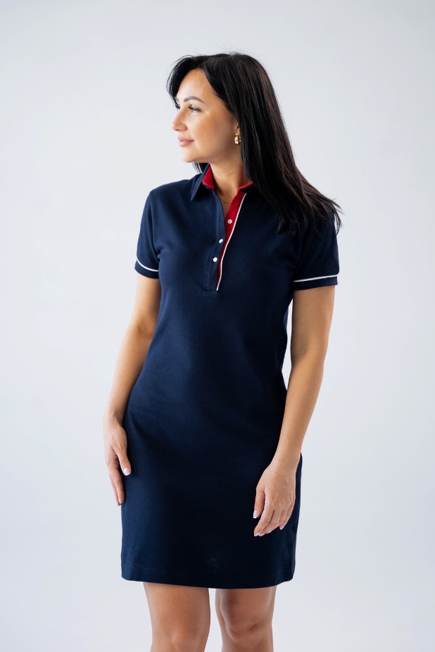Kopo Polo Dress: Navy blue